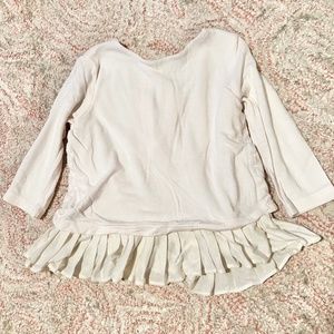 Ralph Lauren cream pleated peplum top 9m